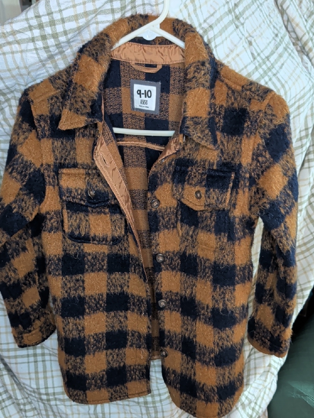 Cotton On Kids Jacket Rusty Orange And Navy Blue. Like New. 9/10